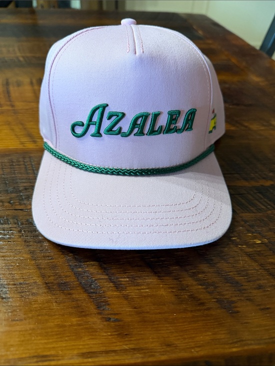Masters Other - Masters Pink Trucker Hat with Green Embroidered 'Azalea'